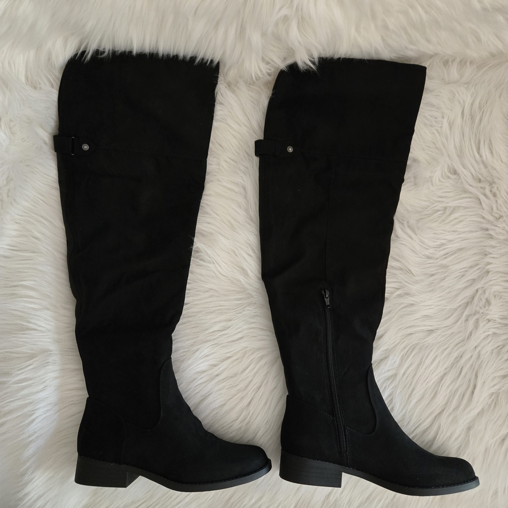 Sun + Stone Black Over the Knee Boots